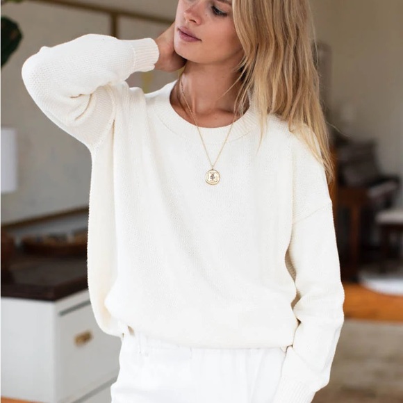 Emerson Fry CAROLYN SWEATER - IVORY ORGANIC - Picture 2 of 8